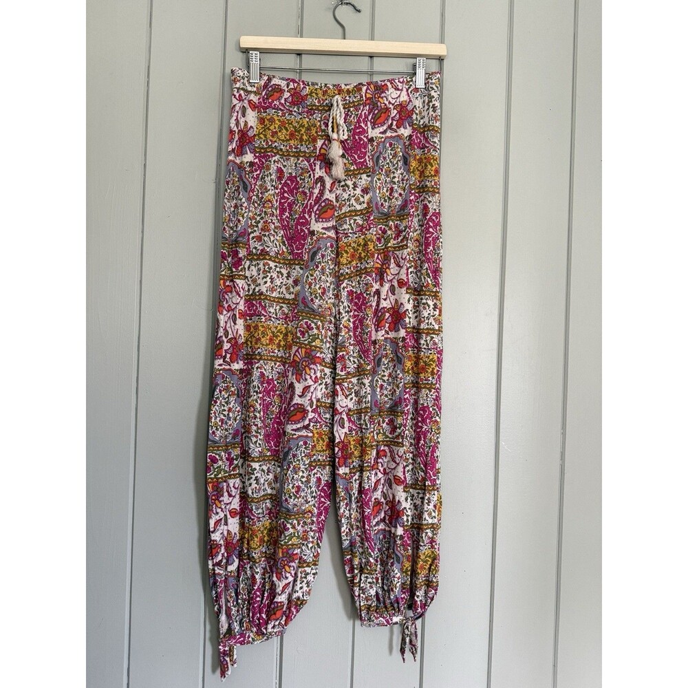 Anthropologie Maelynn Surat Harem Joggers Tie Ankle Sleep Pajama Pants XS